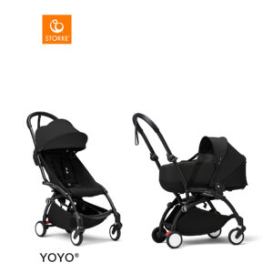 Stokke YOYO3 Complete met Newborn Shell - Black Frame - Black