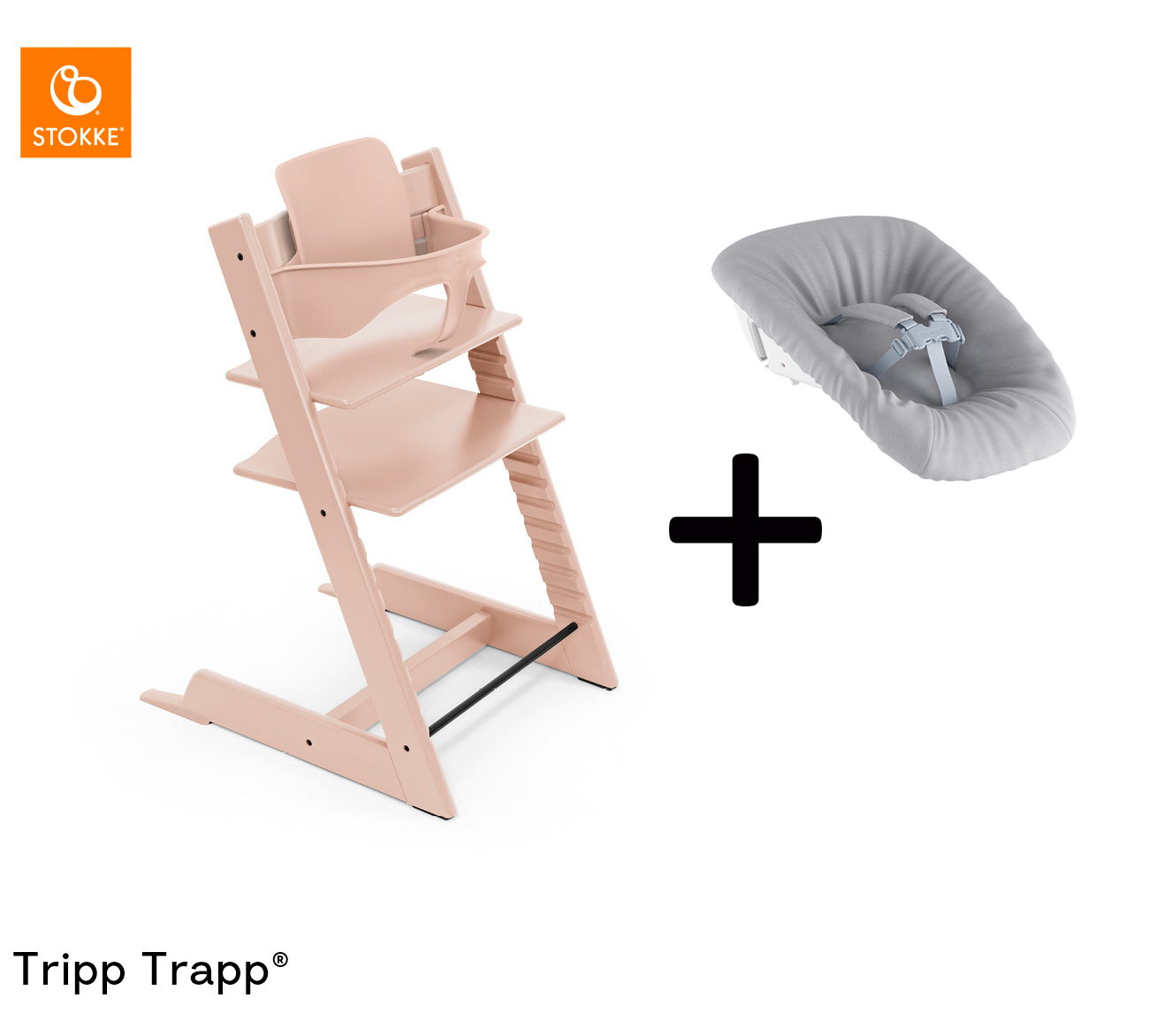 Stokke® Tripp Trapp® Compleet + Newborn Set™ - Serene Pink (V2)