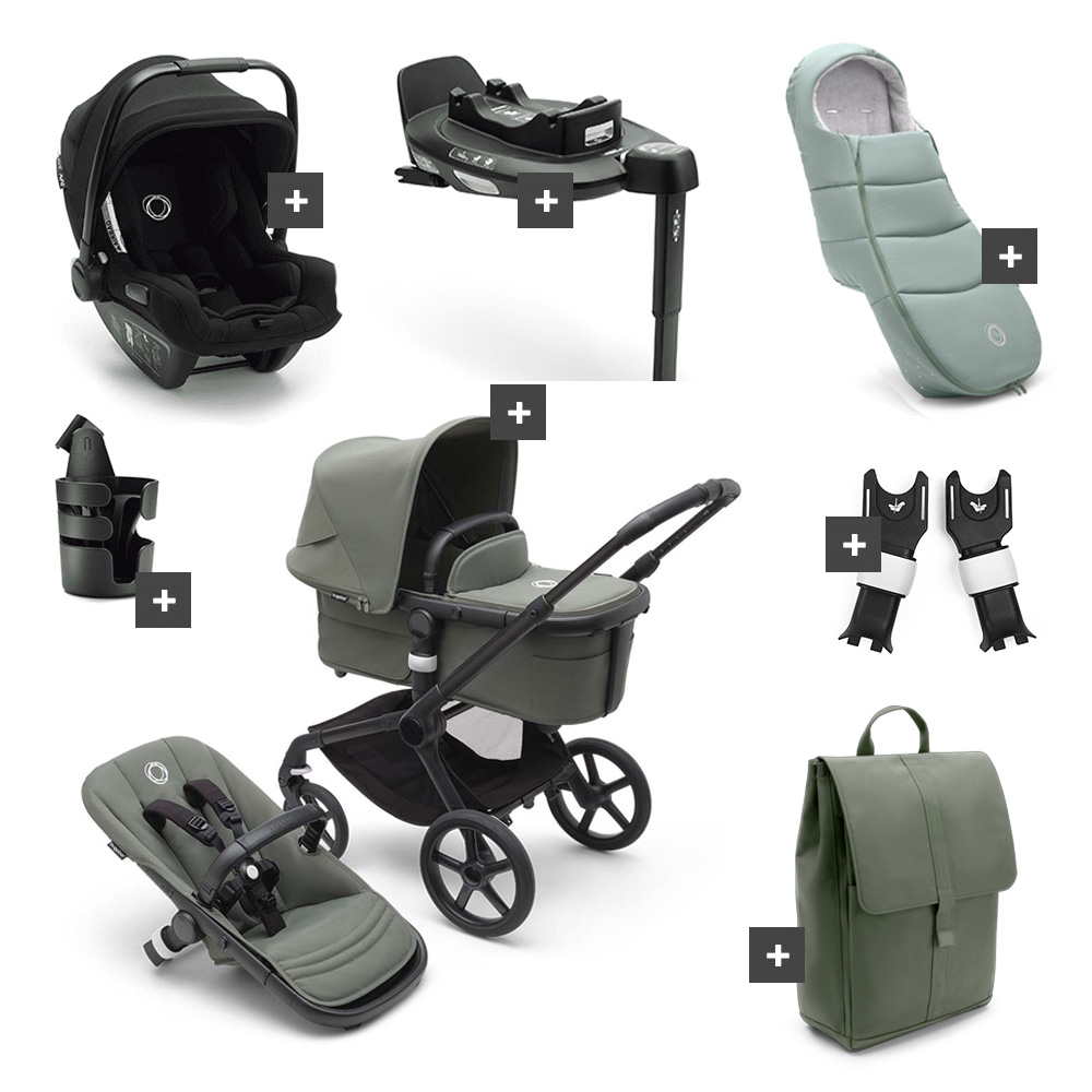 Bugaboo Fox5– Complete Kinderwagen Bundel - Black/Forest Green