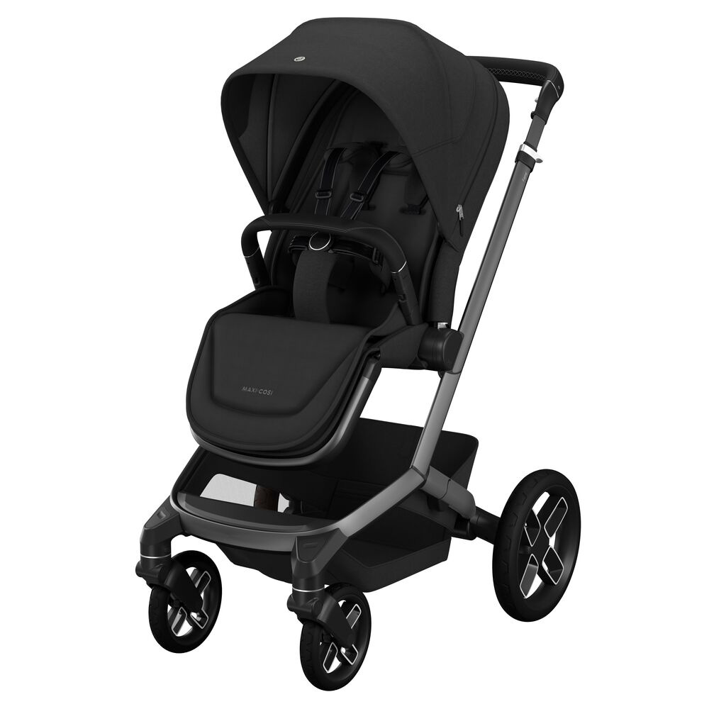 Maxi-Cosi Fame Kinderwagen - Twillic Black (Dark Frame + Black Leather)