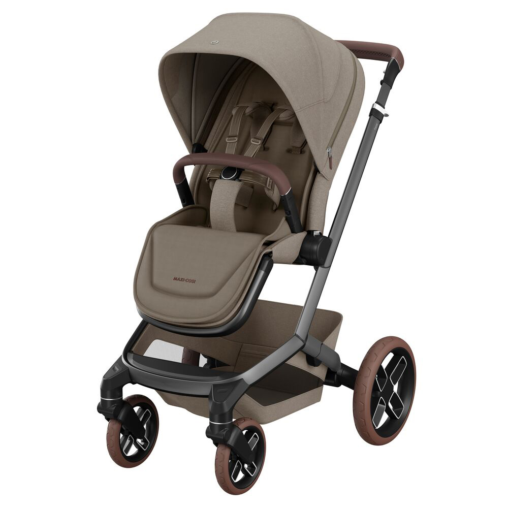 Maxi-Cosi Fame Kinderwagen - Twillic Truffle (Dark Frame + Brown Leather)